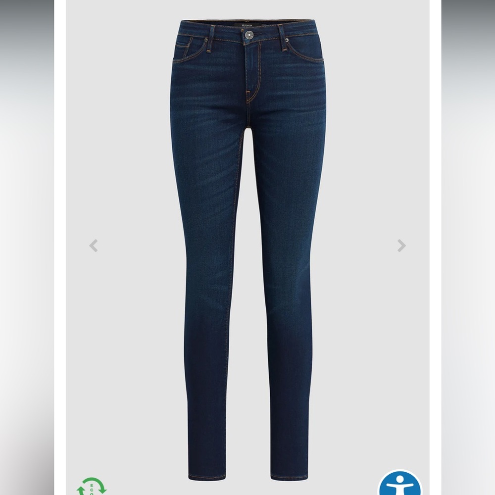Hudson Nancy low rise skinny crop jeans dark blue denim size 26